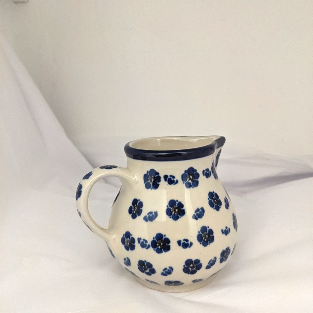 NWT Polish pottery ceramic creamer pitcher